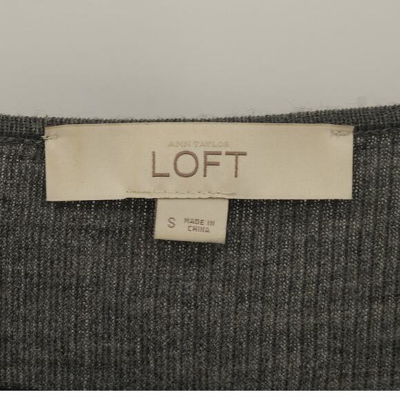 Ann Taylor Loft Women's Pullover Wool Blend Sweater Dolman Sleeve Size S Gray - Picture 3 of 4